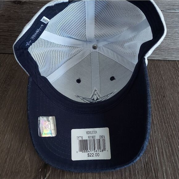 NEW NFL Dallas Cowboys Navy and White Cap - Picture 6 of 6
